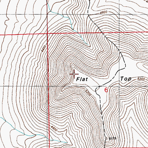 Topographic Map of Flat Top, AZ