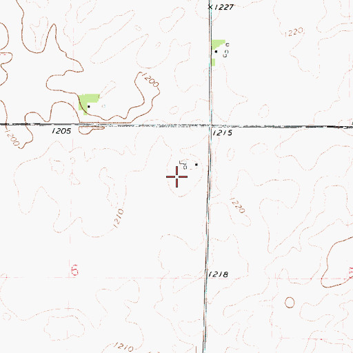 Topographic Map of Friesenborg & Larson Airport, IA