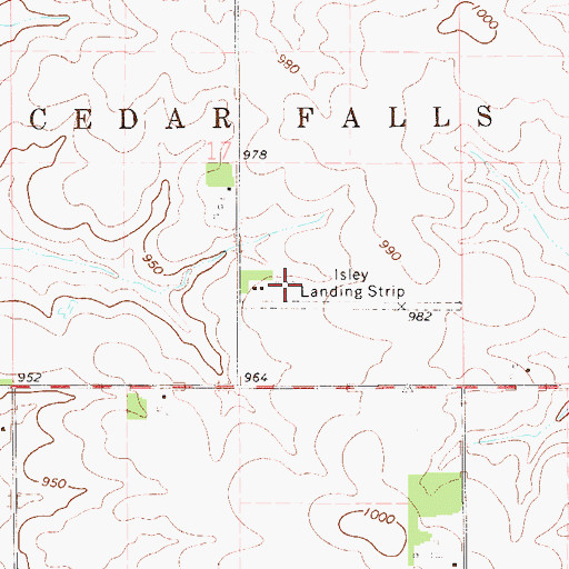 Topographic Map of Isley Field, IA