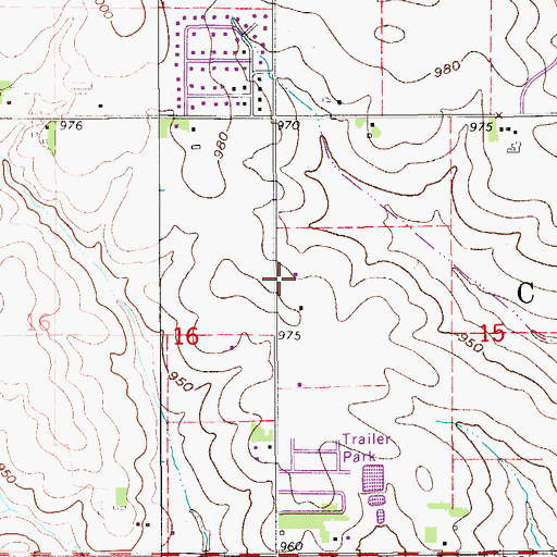 Topographic Map of Lemons Airport (historical), IA