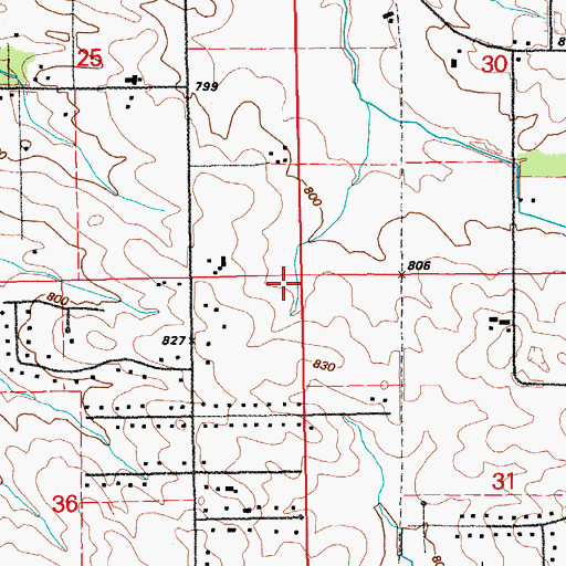 Topographic Map of Chain Lakes Airpark (historical), IA