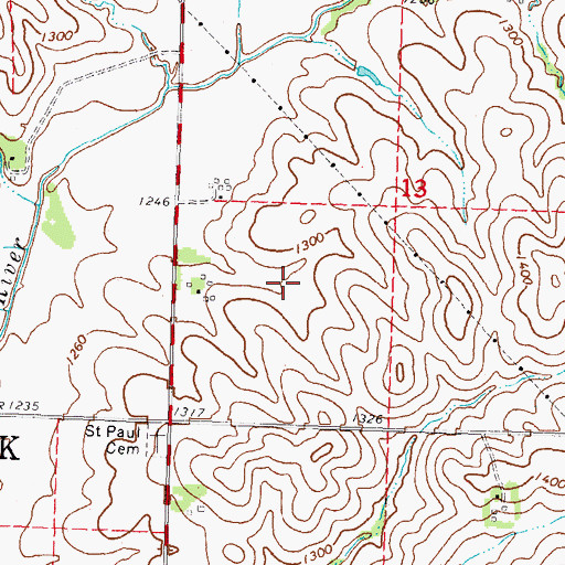 Topographic Map of Sioux Valley Memorial Hospital Heliport, IA
