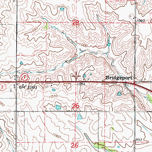 Topographic Map of Corydon Airport, IA