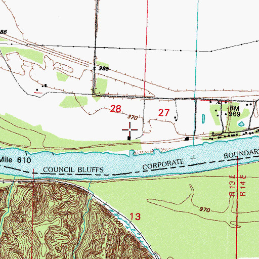 Topographic Map of Ruckl Airport, IA