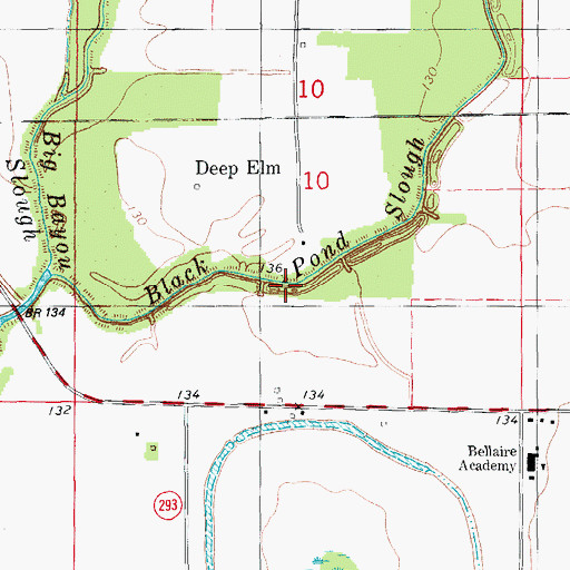 Topographic Map of Black Pond Slough, AR