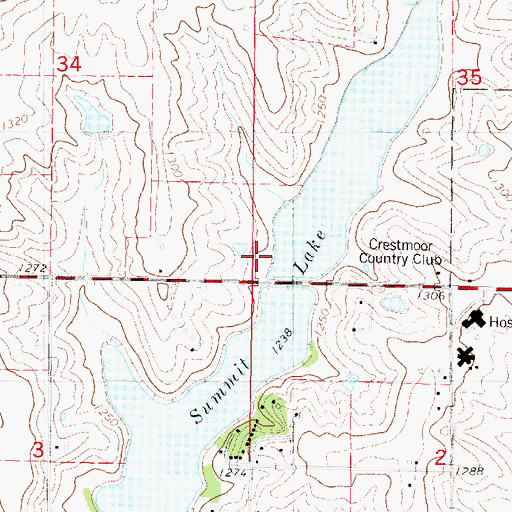 Topographic Map of Greater Community Hospital Heliport, IA