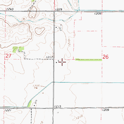 Topographic Map of South 80 Field, IA