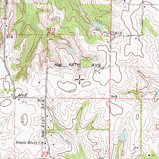 Topographic Map of Loerke-Fox Run Aerodrome (historical), IA