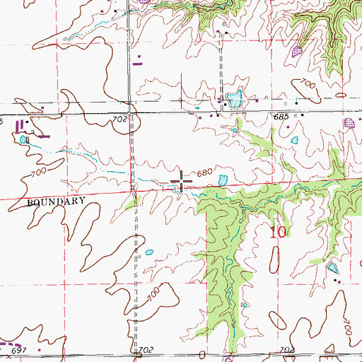 Topographic Map of Donnellson Airport (historical), IA