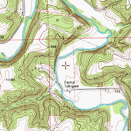 Topographic Map of Camp Tahigwa Landing Site Heliport, IA
