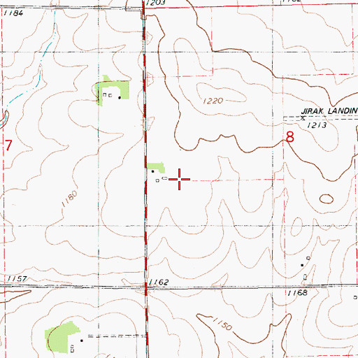 Topographic Map of Jirak Airport, IA