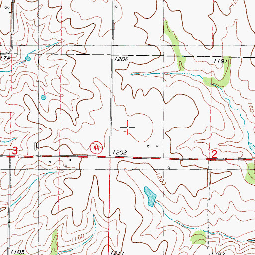 Topographic Map of Guthrie County Regional Airport, IA