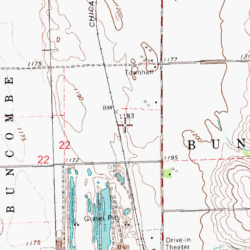 Topographic Map of Hawarden Municipal Airport, IA