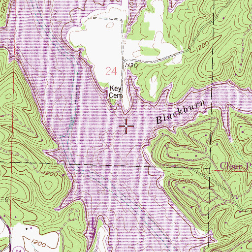 Topographic Map of Blackburn Creek, AR