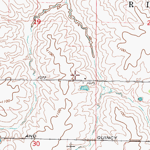 Topographic Map of Watkins Private Airport, IA