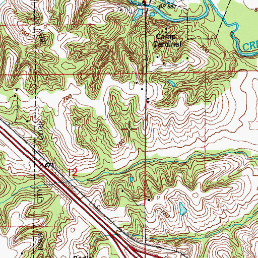 Topographic Map of University of Iowa Hospitals and Clinic Number 2 Heliport, IA