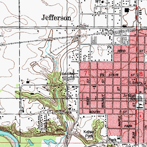 Topographic Map of Greene County Medical Center Heliport, IA