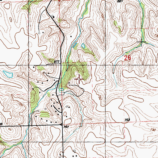 Topographic Map of Quiet Valley Heliport, IA