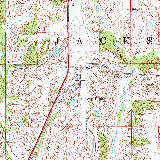 Topographic Map of Sig Field, IA
