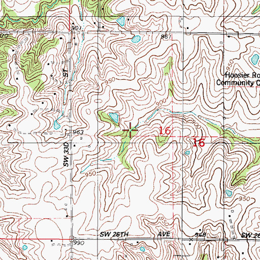 Topographic Map of Mahaska County Hospital Heliport, IA