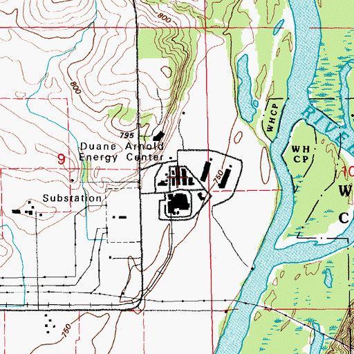 Topographic Map of DAEC Helipad, IA
