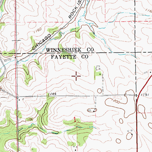 Topographic Map of Dale Delight Airport, IA