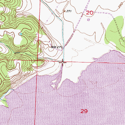 Topographic Map of Blacks Branch, AR