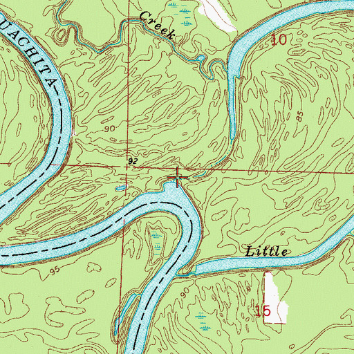 Topographic Map of Blackwater Creek, AR
