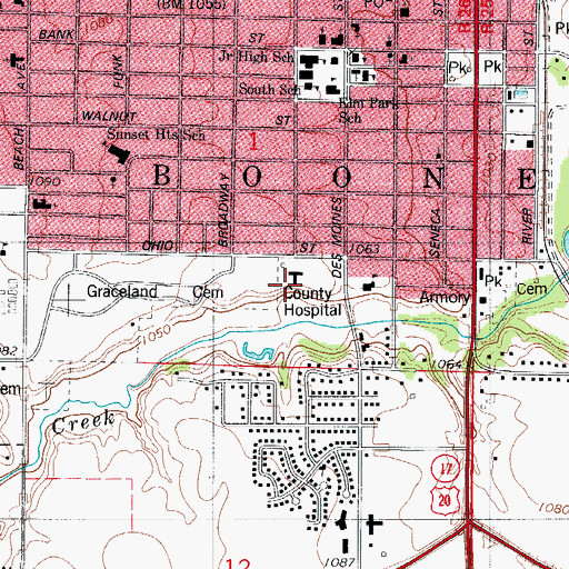 Topographic Map of Hcph Heliport, IA