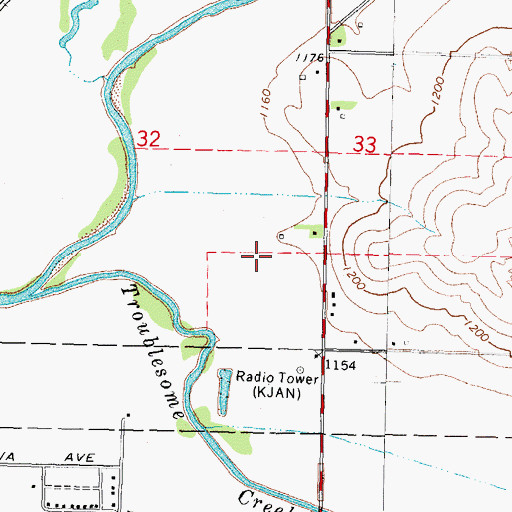 Topographic Map of KJAN-AM (Atlantic), IA