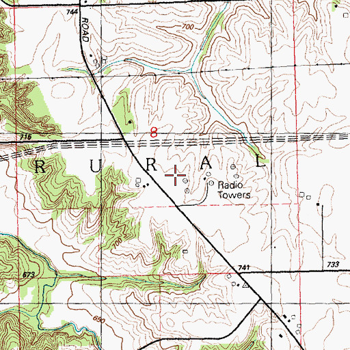 Topographic Map of KSTT-AM (Davenport), IL