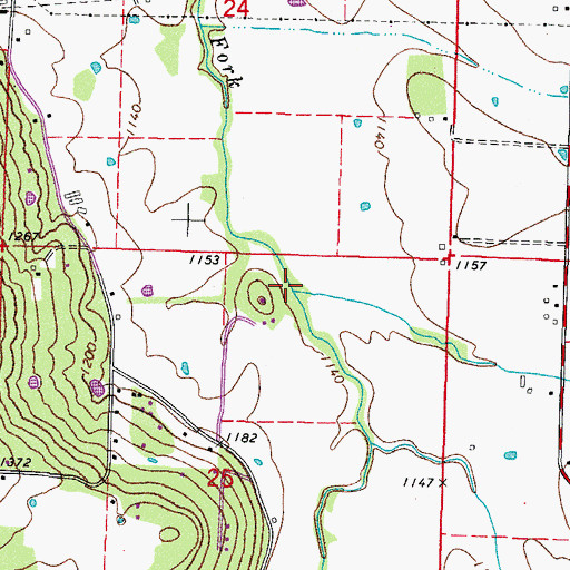 Topographic Map of Blair Creek, AR
