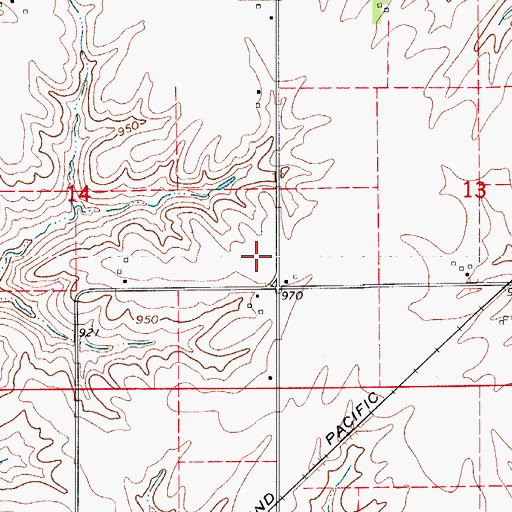 Topographic Map of KCOB-AM (Newton), IA