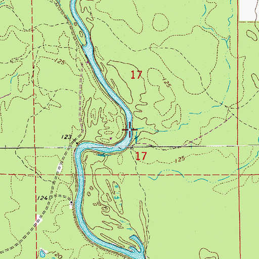 Topographic Map of Blakey Creek, AR