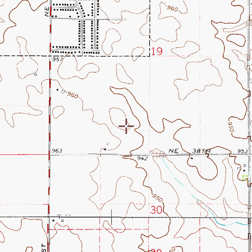 Topographic Map of KIOA-FM (Des Moines), IA