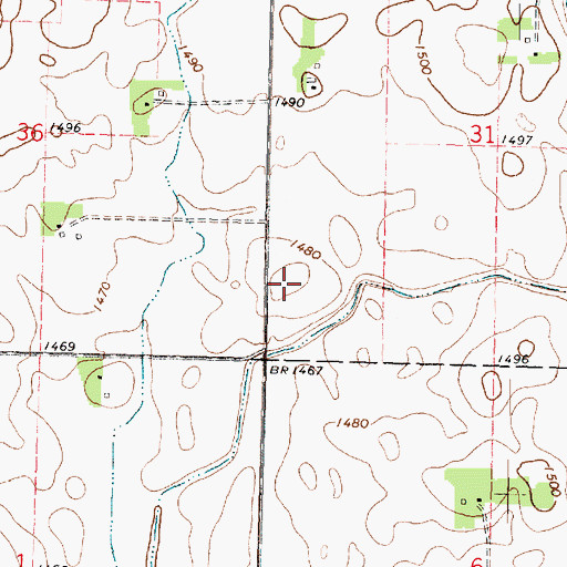 Topographic Map of KILR-FM (Estherville), MN