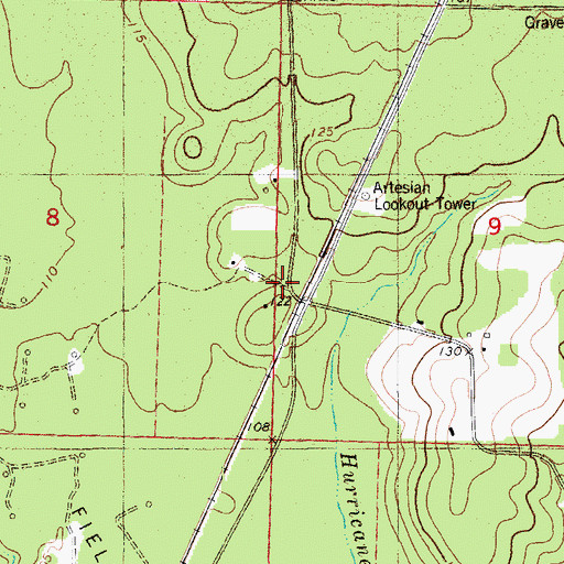 Topographic Map of Blann School, AR