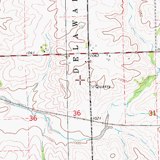 Topographic Map of KMCH-FM (Manchester), IA