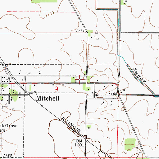 Topographic Map of KCZY-FM (Osage), IA