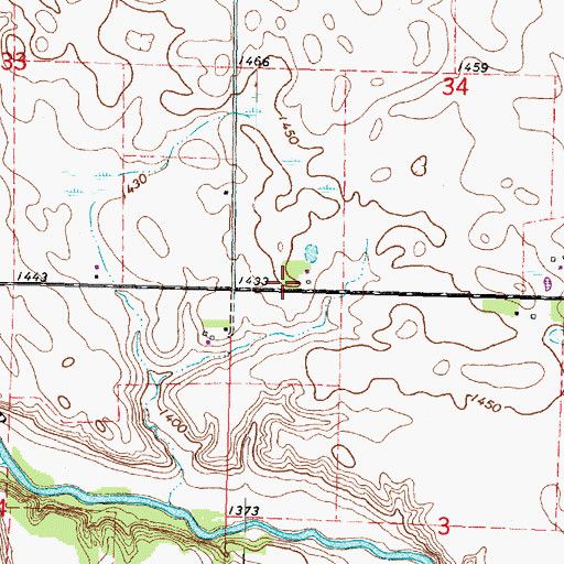 Topographic Map of KUOO-FM (Spirit Lake), IA