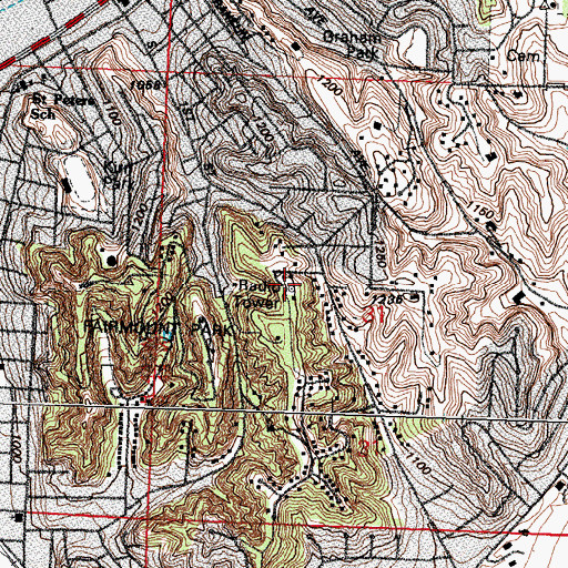 Topographic Map of KBIN-TV (Council Bluffs), IA