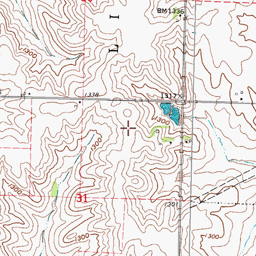 Topographic Map of KHIN-TV (Red Oak), IA