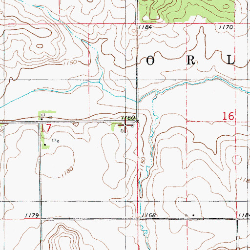 Topographic Map of Morgan, IA