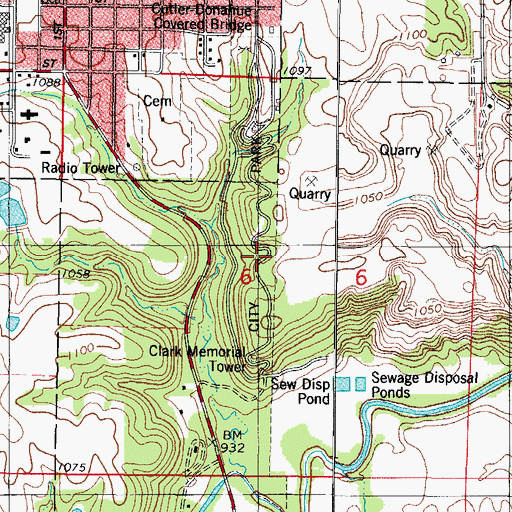 Topographic Map of Winterset City Park, IA