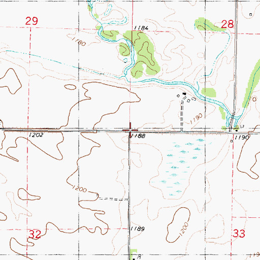 Topographic Map of Soda Bar Post Office (historical), IA