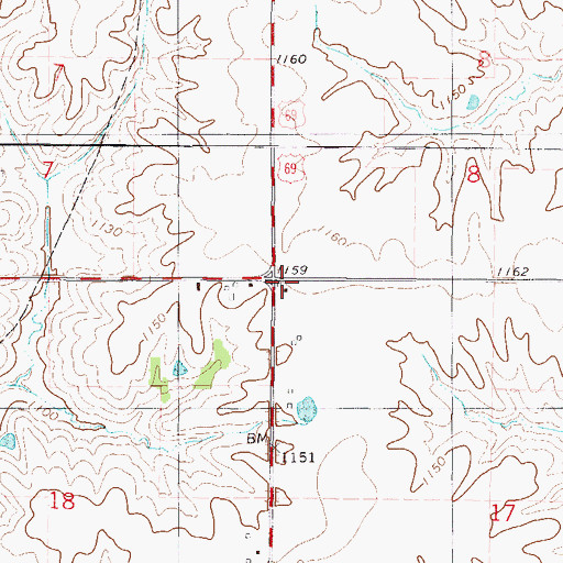 Topographic Map of Patriot Post Office (historical), IA