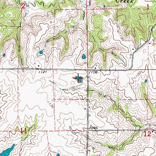 Topographic Map of Franklin Post Office (historical), IA