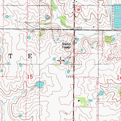 Topographic Map of Sedgewick Post Office (historical), IA