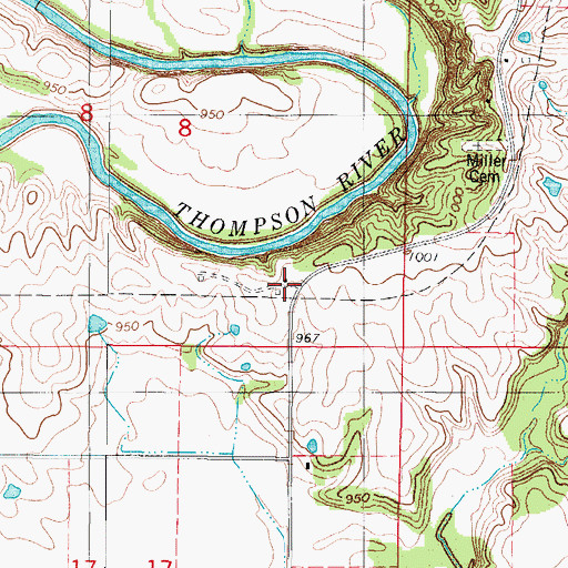 Topographic Map of Barrell, IA