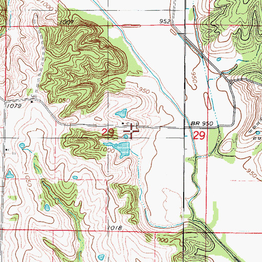 Topographic Map of Blockly, IA